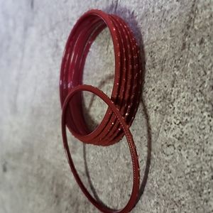 Bracelet bangles metal bracelet bangle 6cm 6pcs maroon color